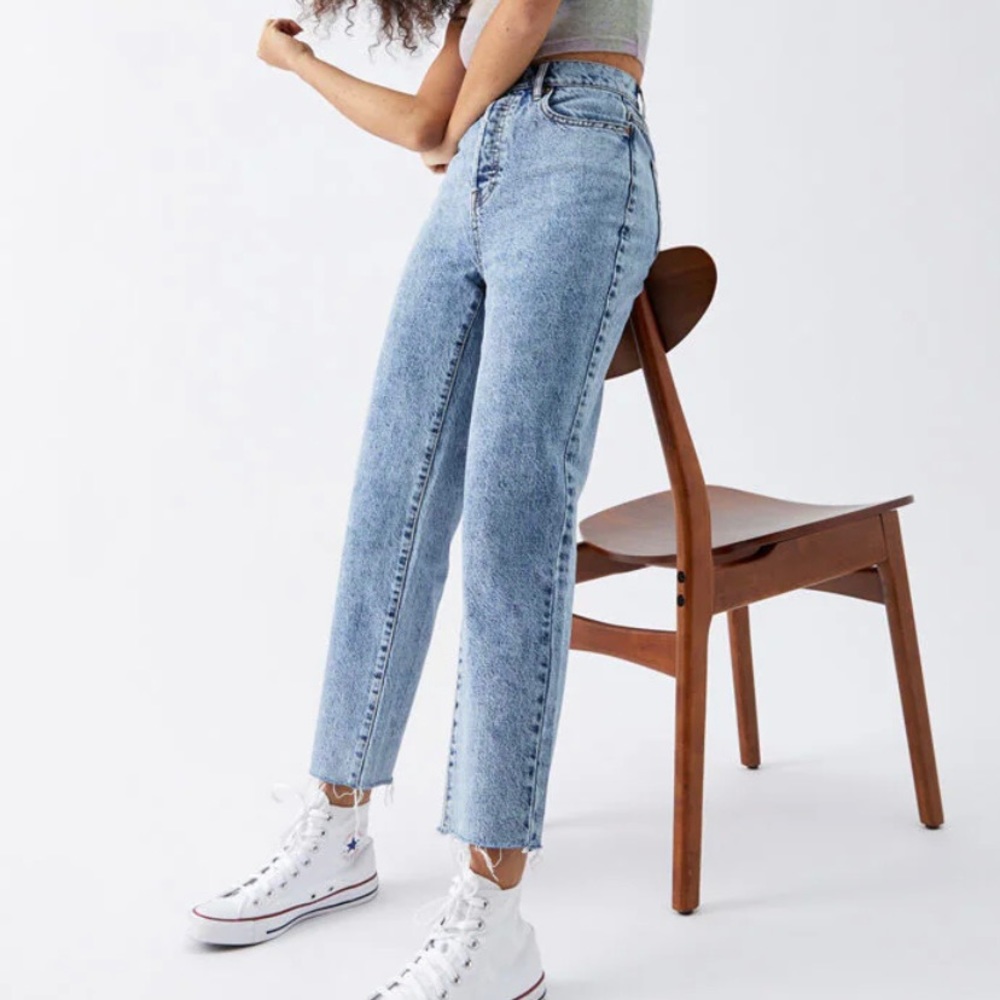 PacSun Eco Light Blue High Waisted Straight Leg Jeans